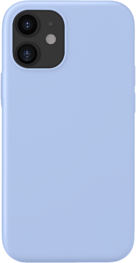 Coque antichoc en gel de silicone doux pour Apple iPhone 12 mini, Bleu Lilas