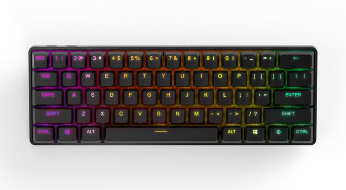 Teclado para juegos - AZERTY - STEELSERIES - Apex Pro Mini Wireless FR - Sin teclado - Retroiluminado - Negro