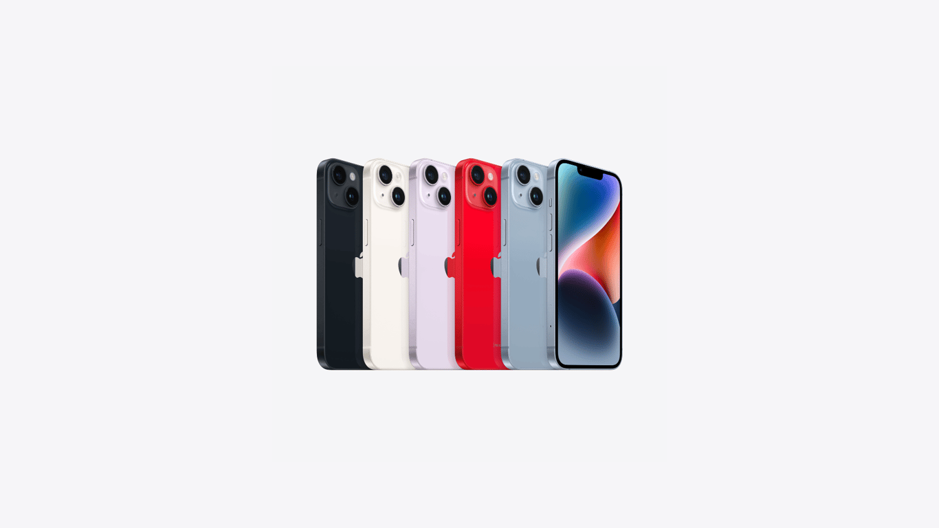 iPhone 14 vista di fronte