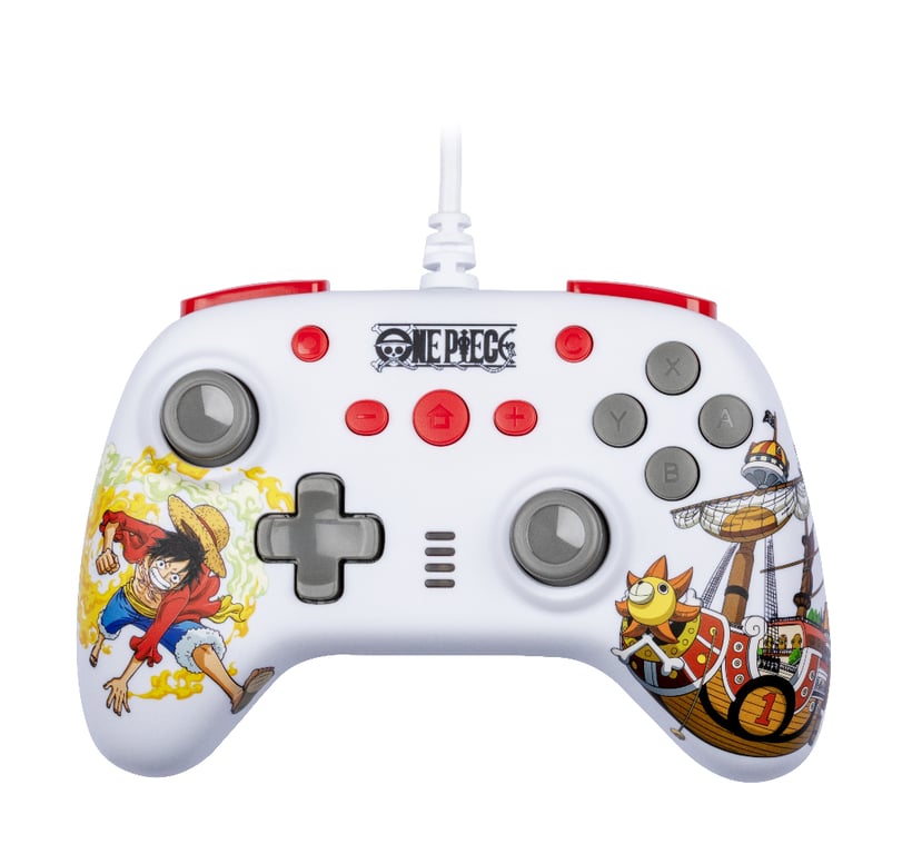Konix Manette filaire blanche Switch – One Piece - Neuf