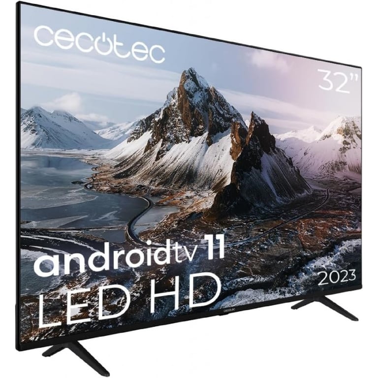 Cecotec LED TV A3 Series ALH30032 TV LED 32" avec résolution Full HD système d'exploitation Android TV 11 Google Voice Assitant et Chromecast système Dolby