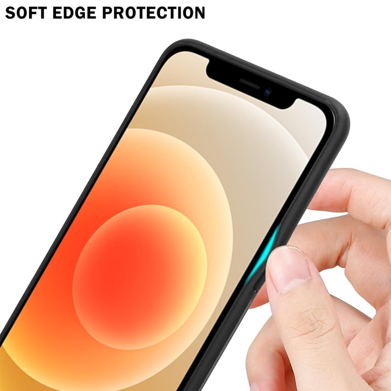 Coque pour Apple iPhone 12 MINI en BLEU - NOIR Housse de protection Étui bicolore en silicone TPU et dos en verre trempé