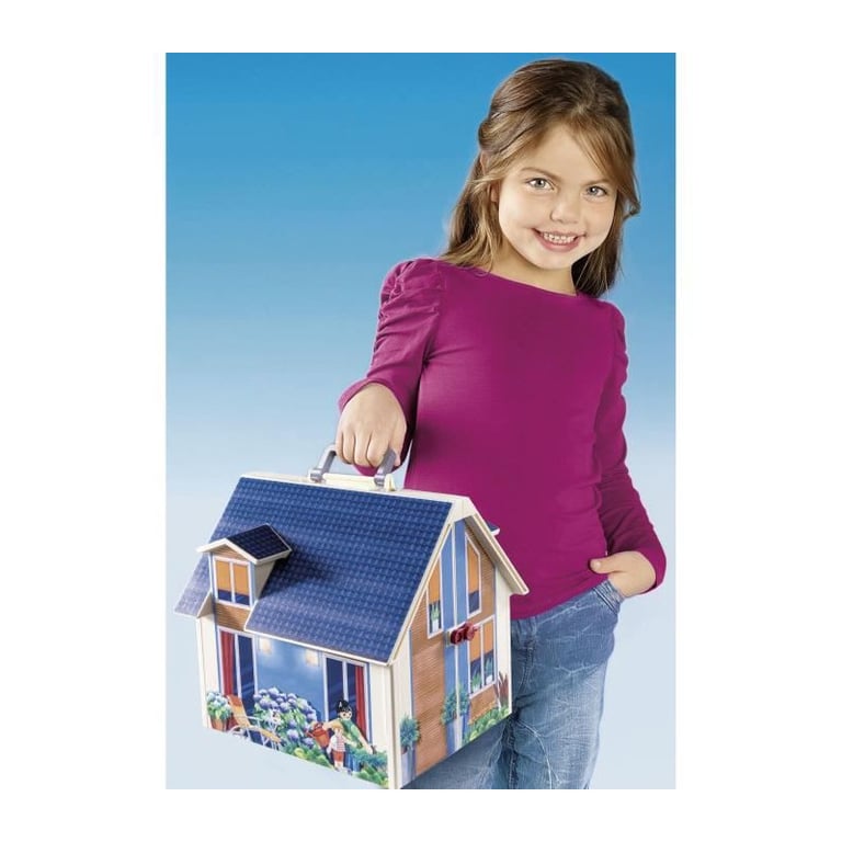 PLAYMOBIL - 70985 - Maison Transportable Bleue - Neuf