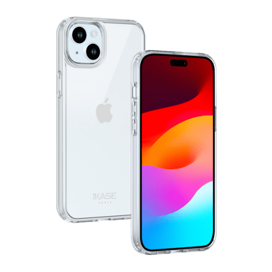 Coque hybride invisible pour Apple iPhone 15 Plus, Transparente