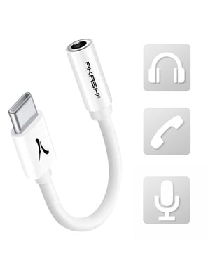 Altadif ALTAUDIOUSBC Cavo audio USB 3,5 mm Bianco