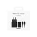 Kit Chargeur USB C 45W + Câble USB C / USB C 1.8m Noir Samsung
