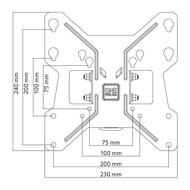 ONE FOR ALL Support mural inclinable / orientable ONWM2241 - vue 3