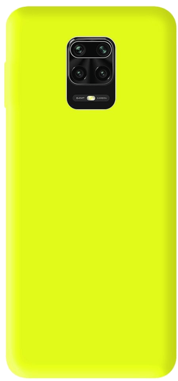 Coque silicone unie compatible Mat Jaune Xiaomi Redmi Note 9 Pro