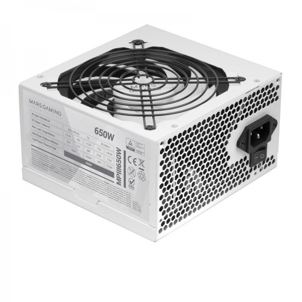 Alimentation Mars Gaming MPIII650 Technologie AI RPM silencieuse Efficacité NUMÉRIQUE APFC 99 Neuf