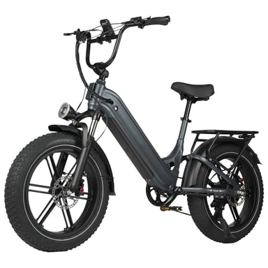 Bicicleta Eléctrico MAXTURN camel | Motor 500W | Batería 48V 18Ah | Neumáticos de 20 Pulgadas | Velocidad Máx 25 km/h | Autonomía 120 km?Gris