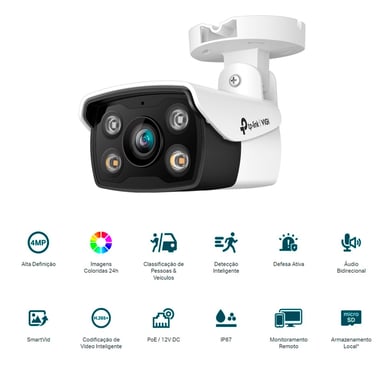 TP-Link VIGI C340 Bala (forma) Cámara de seguridad IP Exterior 2560 x 1440 Pixeles Techo/Pared/Poste