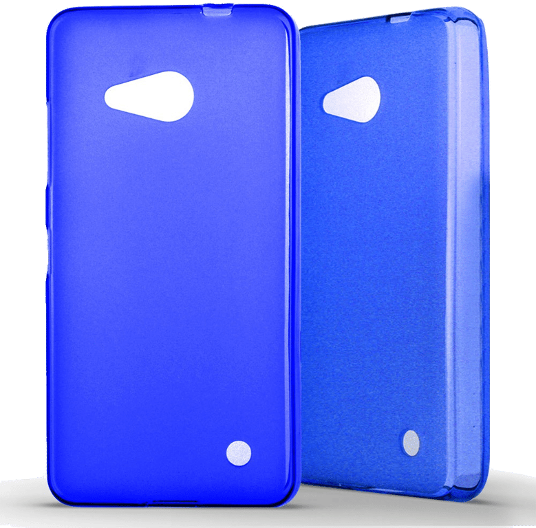 Coque silicone unie compatible Givré Bleu Nokia Lumia 550