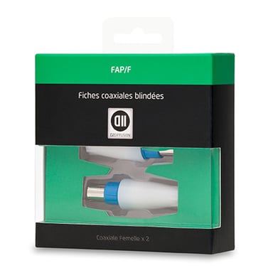 2 spine coassiali femmina da 9,52 mm