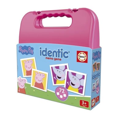 Identic Peppa Pig - Juego de memoria - EDUCA - 72 tarjetas, desarrolla la memoria y la atención - A partir de 3 años
