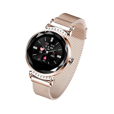 Montre Fashion Bluetooth Gps Multifonction Compatible Ios&Android, rose