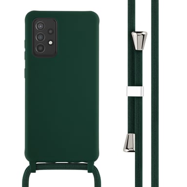 imoshion Coque en silicone avec cordon pour Samsung Galaxy A52(s) (5G/4G) - Vert foncé