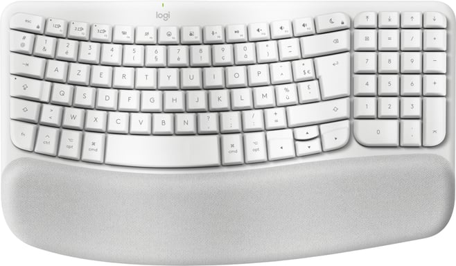 Logitech Wave Keys for Mac teclado Hogar / Oficina Bluetooth AZERTY Francés Blanco