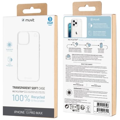 Muvit Per Cambiamento Riciclato Morbido Trasparente Iphone 13 Pro Max