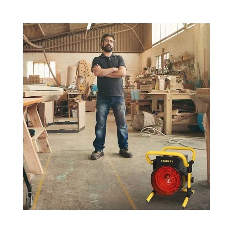 Chauffage Électrique Stanley ST-305-401-E – 5000W Noir Jaune - vue 4