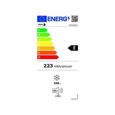FAGOR FNF6206EW congelador vertical