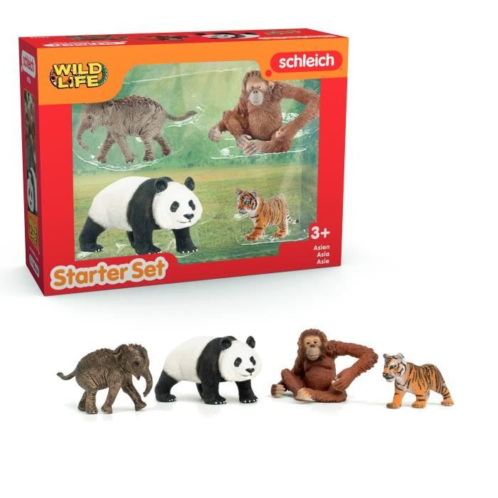 Mes Premiers Animaux d'Asie Figurines d'animaux SCHLEICH 42736 Wild Life dès