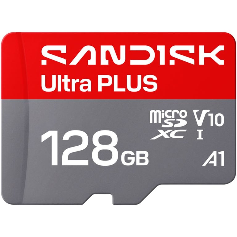 Carte mémoire microSDXC SanDisk Ultra Plus UHS I 200 Mo/ Classe A1 V10 U1 C10 Neuf