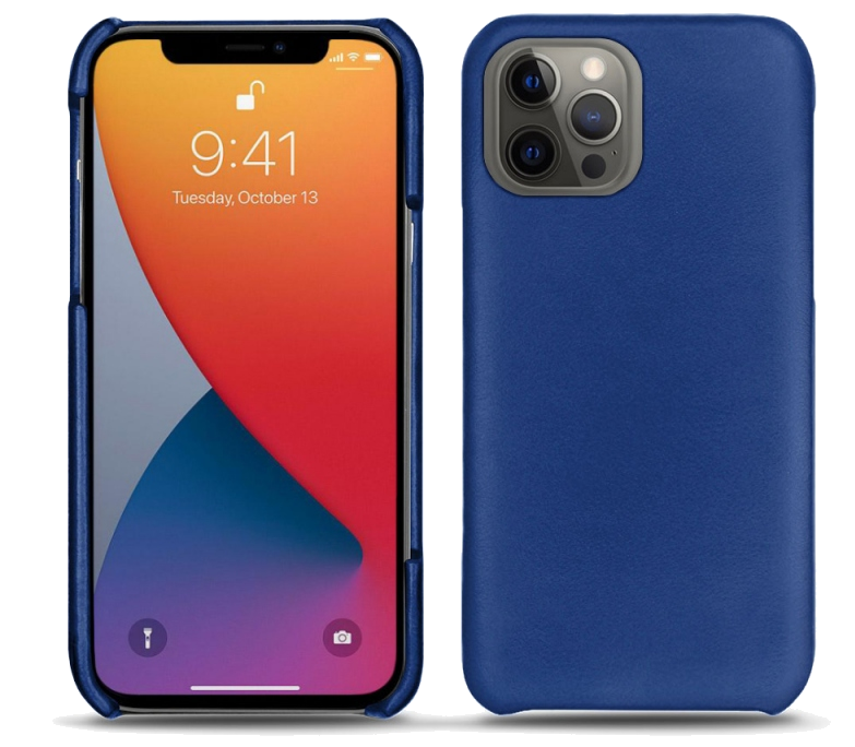 Coque cuir Apple iPhone 13 Pro Max - Coque arrièreBleu