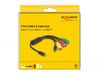 DeLOCK Concentrador de cables USB 2.0 de 4 puertos USB Type-C a 3 x USB-A hembra + 1 x USB-C macho