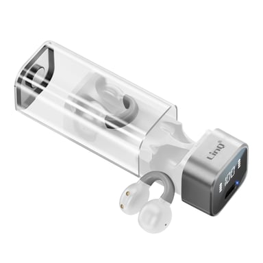 Écouteurs sans fil Clip Conduction Aérienne Micro Appel Touche Tactile Blanc