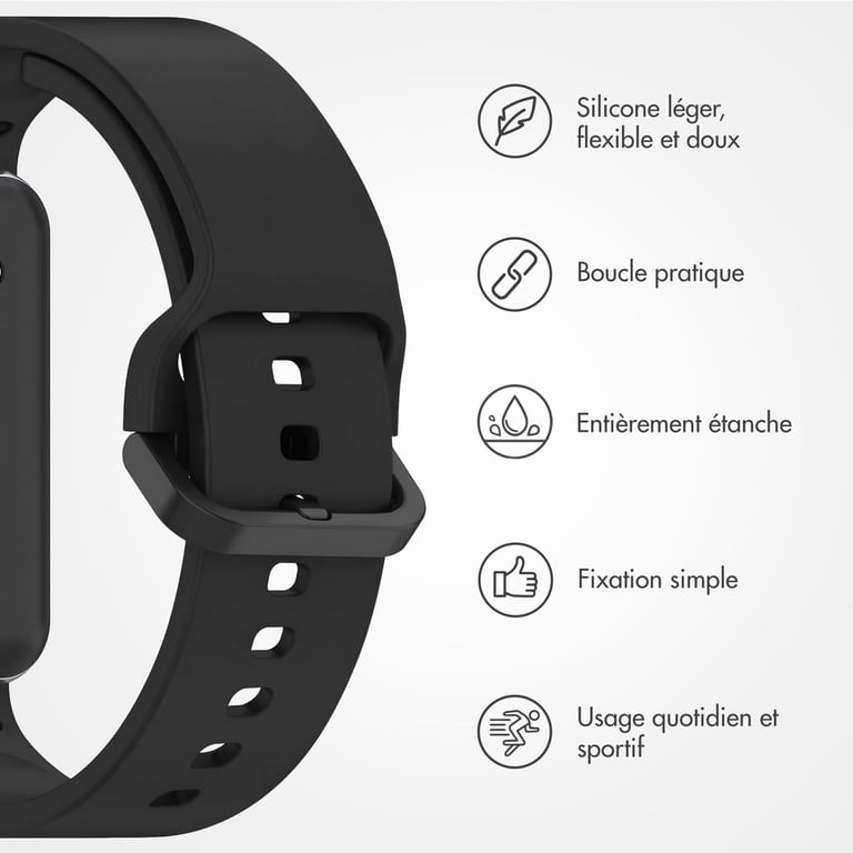 imoshion Bracelet silicone pour Samsung Galaxy Fit 3 - Noir - Neuf