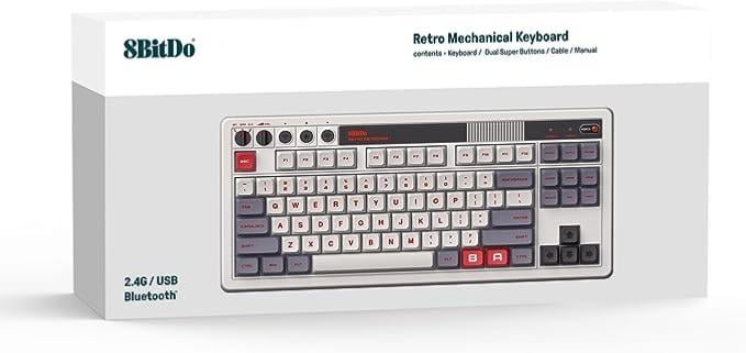 Clavier Mécanique Retro 8BitDo N Edition – Ultra-Compatible, Bluetooth, USB