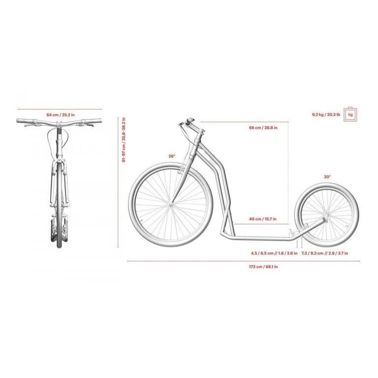 Trottinette Yedoo Steel 2620 Confort et Performance sur Tous les Terrains Neuf - vue 3