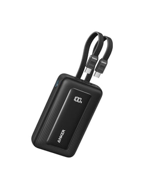 Zolo Batería Externa 20 000 mAh, Modelo 2025 Mejorado, Carga Rápida 45W Máx, con 2 Cables USB-C Integrados, 1 Puerto USB-C y A, Power Bank Compatible iPhone 17/16/15, Samsung y Más