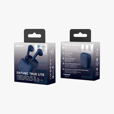 DEFUNC True Lite Casques True Wireless Stereo (TWS) Ecouteurs Musique/Quotidien Bluetooth Bleu