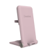 KREAFUNK reCHARGE+ Chargeur sans fil 3-en-1 15W – Station Qi pour iPhone, AirPods, Apple Watch, Recharge rapide, Support compact -rose