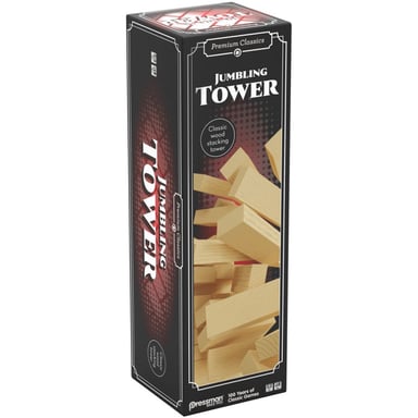 Tour d'empilage en bois Goliath Jumbling Tower Premium Classics 54 blocs naturel
