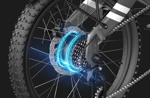 Bicicleta eléctrica plegable PVY Z20 PRO EVO con APP y sensor de par, batería de 36 V y 14,5 Ah - Gris