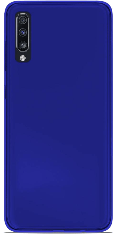 Coque silicone unie compatible Givré Bleu Samsung Galaxy A70