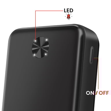 Swissten Batería Externa 20000mAh 10.5W con Doble Puerto USB Indicador LED Negro