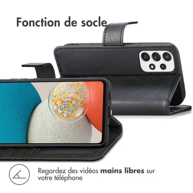 imoshion Étui de télephone portefeuille de luxe pour Samsung Galaxy A53 - Noir