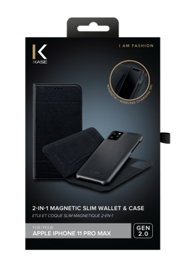 Custodia magnetica sottile GEN 2.0 2-in-1 e guscio per Apple iPhone 11 Pro Max, nero
