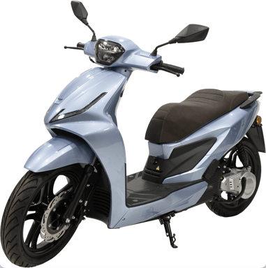 E-coral - Scooter électrique 125cc - moteur 4000 W - 2 batteries 72V 30Ah, bleu