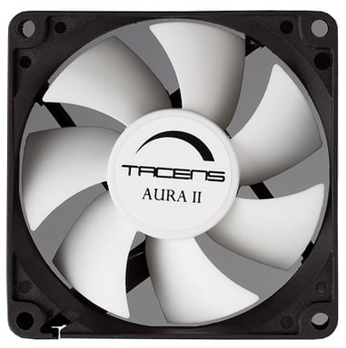 Tacens 3AURAII8, Ventilador Ordenador 8 cm, Ultrasilencioso, Antipolvo, Negro