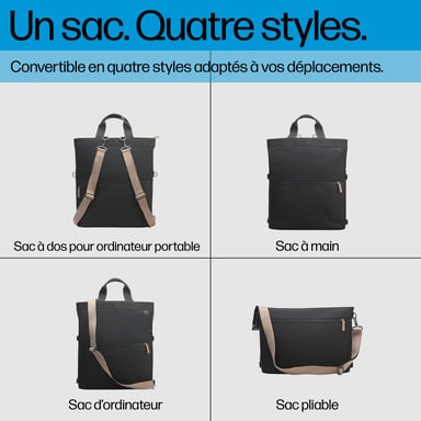 HP Bolso de mano de mochila para ordenador portátil convertible de 14 pulgadas