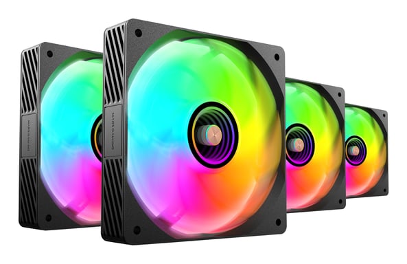 Mars Gaming MFSI4KIT sistema de refrigeración para ordenador Carcasa del ordenador Ventilador 12 cm Negro