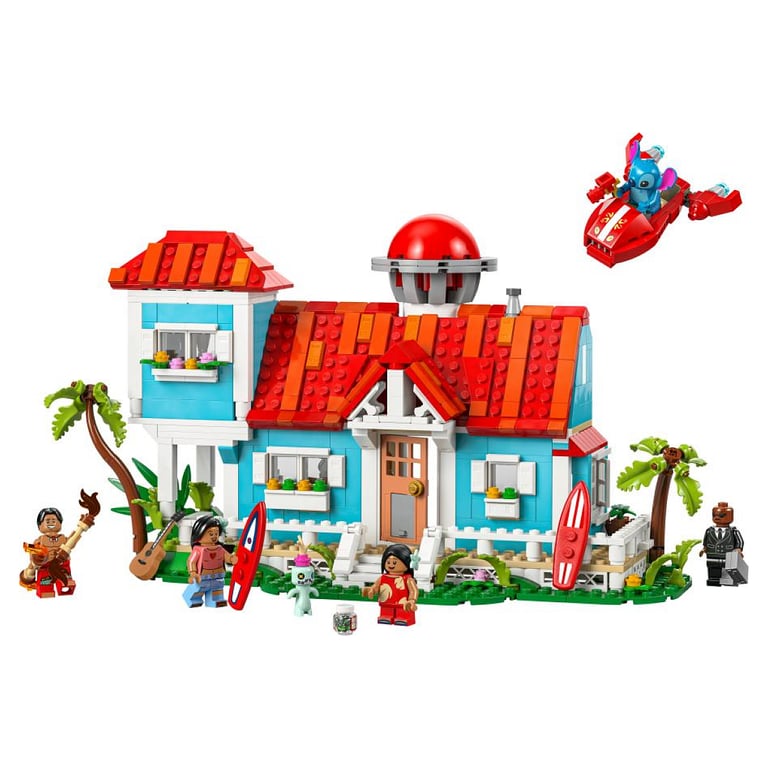 LEGO Disney 43268 Maison sur la Plage Lilo & Stitch avec 5 Minifigurines et Accessoires - Neuf