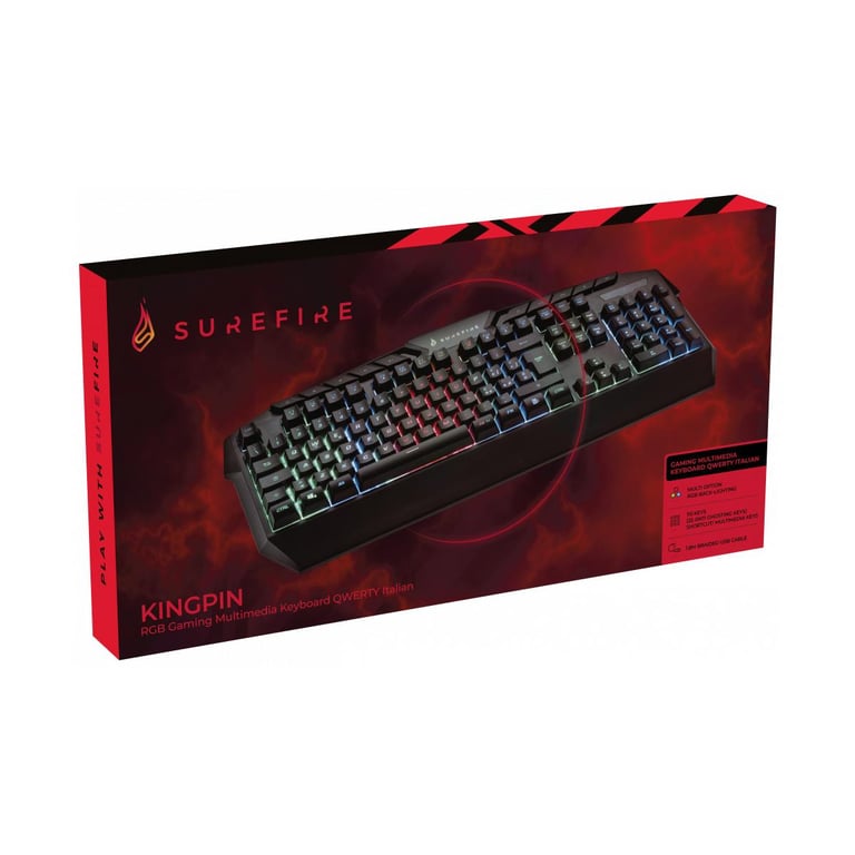 Verbatim KingPin clavier Jouer USB + Bluetooth QWERTY Italien Neuf - vue 2