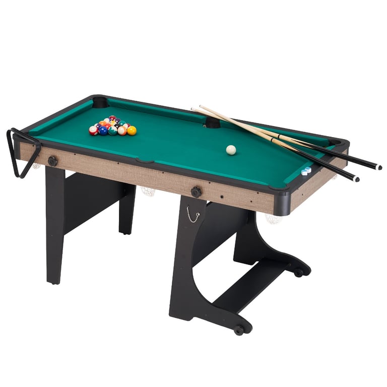 Kangui Billard Américain Pliable, Vert Anglais |151.8 x 83.2 x 78.6 cm | 2 Joueurs