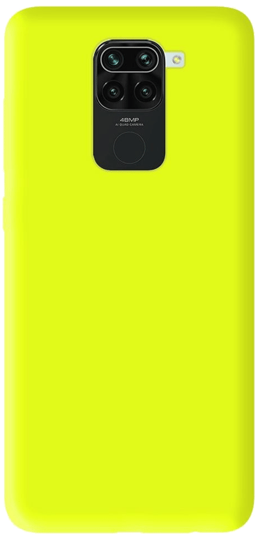 Coque silicone unie compatible Mat Jaune Xiaomi Redmi Note 9