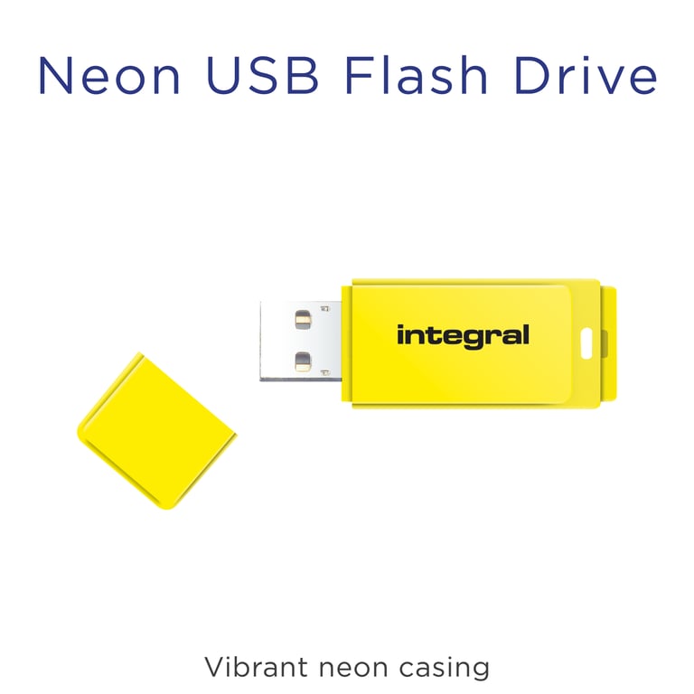 Integral INFD32GBNEONYL lecteur USB flash 32 Go USB Type-A 2.0 Jaune - Neuf